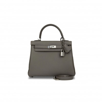 HERMÈS KELLY 25 PALLADIUM HARDWARE (25*17*7cm) 